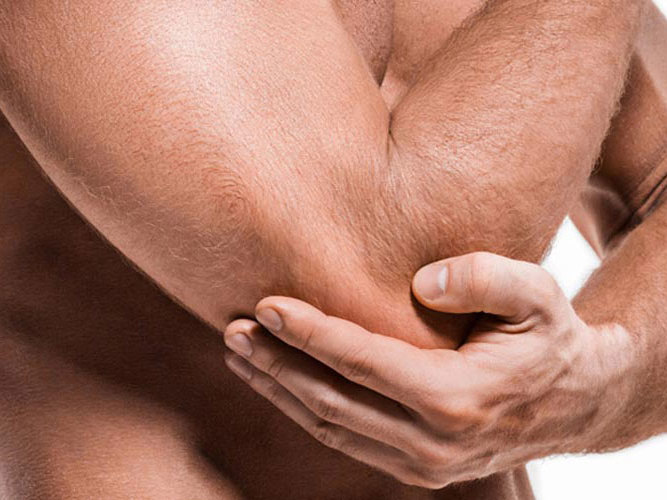 Albue på hvit bakgrunn